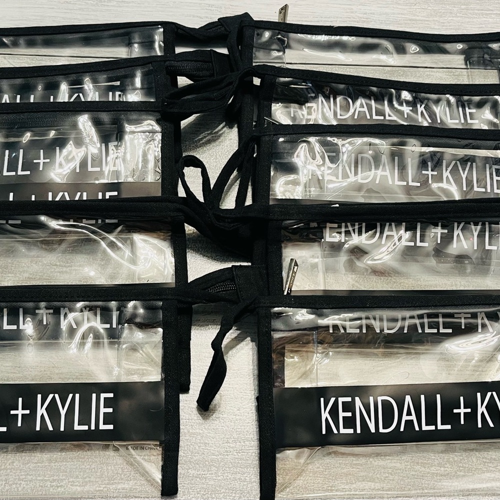 10 Kendall & Kylie Transparent Bags with Black Trim